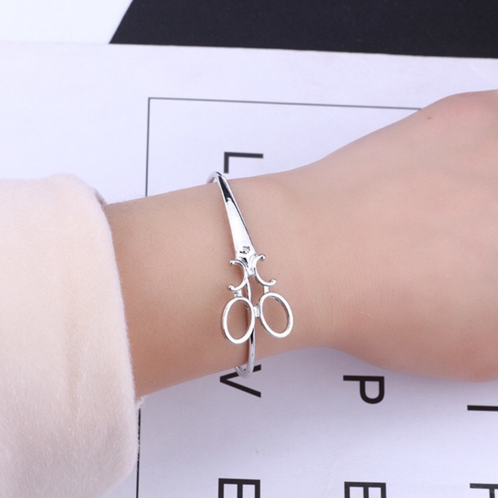 Decorative Scissor Bracelet Bangle Cuff - Picture 9 of 16